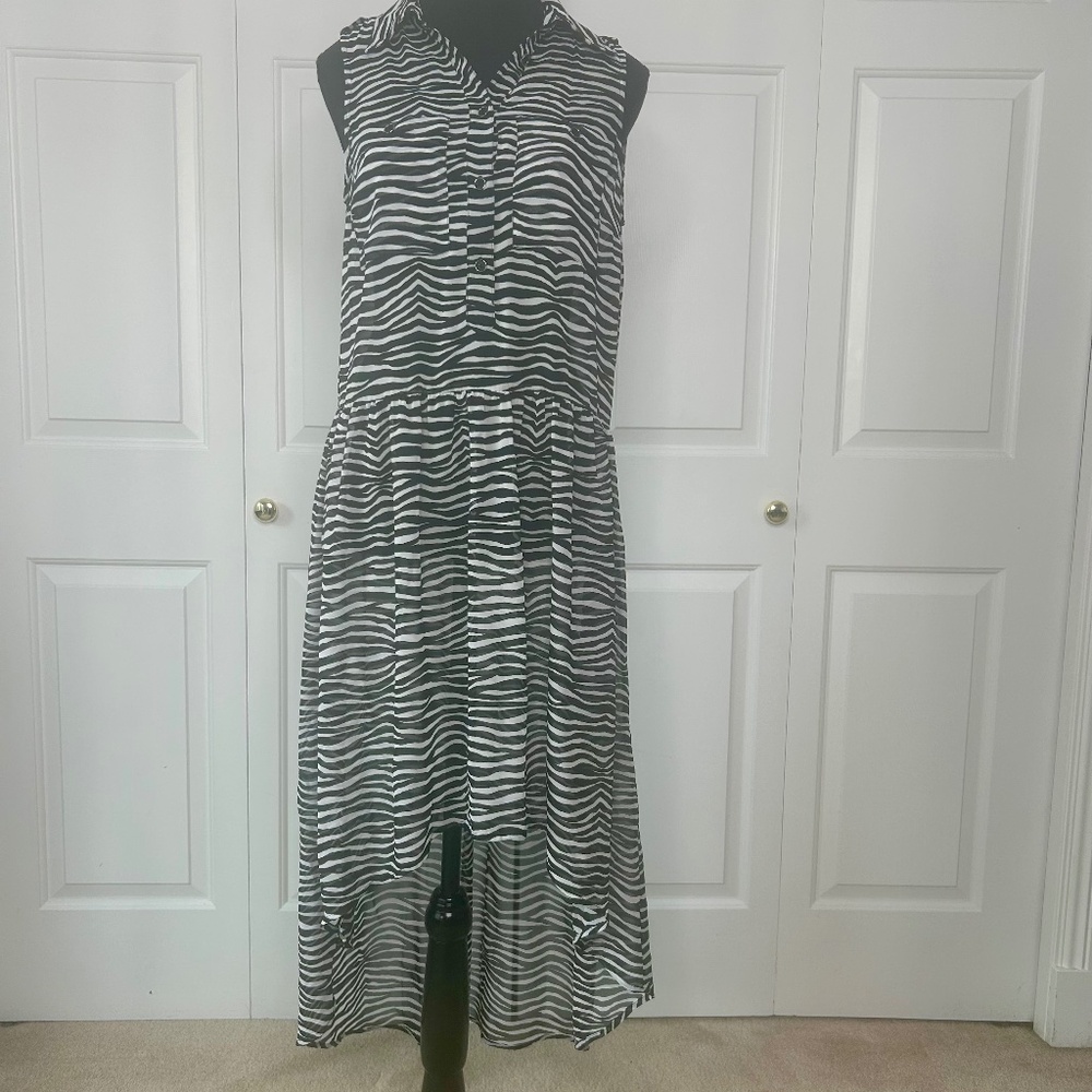 NWOT Michael by Michael Kors Zebra Print A Symmetrical Dress Size M